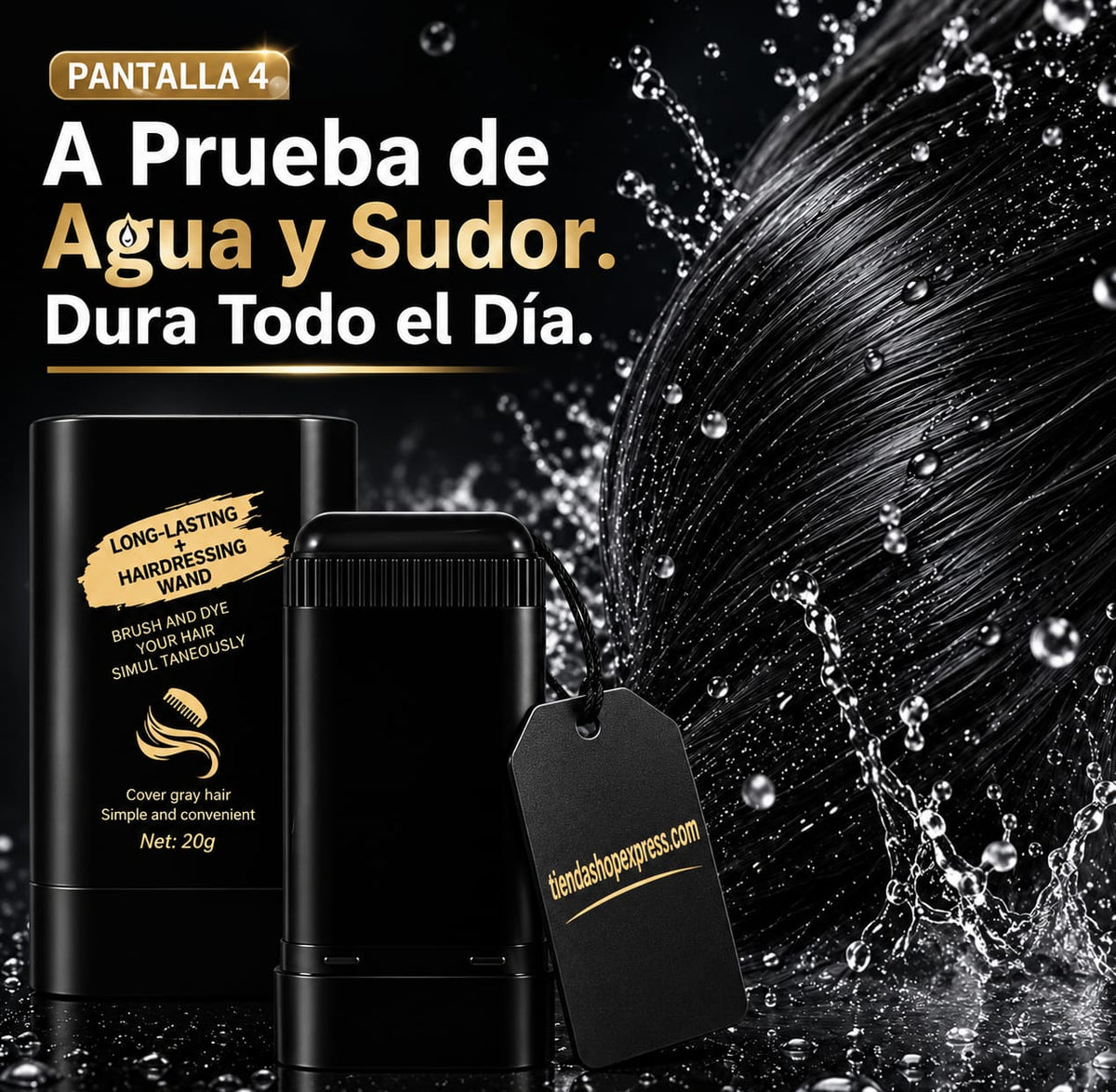 🔥56% DE DESCUENTO! Tinte en barra con peine aplicador 2 en 1 Cubre Canas al instante