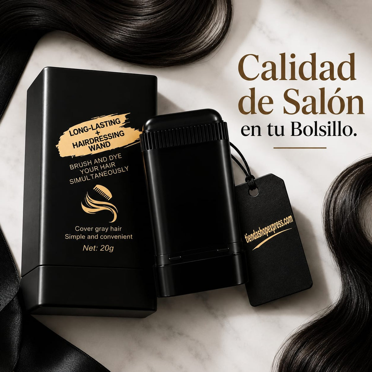 🔥56% DE DESCUENTO! Tinte en barra con peine aplicador 2 en 1 Cubre Canas al instante